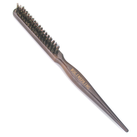 WOLINSPRING Little Wonder Boar & Tourmaline Nylon Bristle Teasing Brush with Tail Handle for Back Brushing, Back Combing, Creating Volume, Teasing and Slicking Your Hair Back (GT-3P)