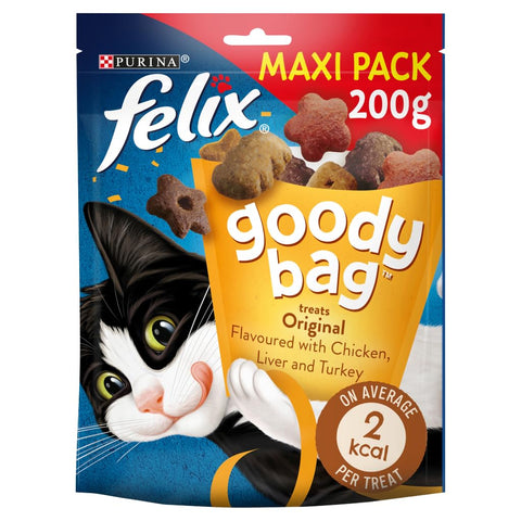 FELIX Goody Bag Original Chicken, Liver and Turkey Cat Treats 200g