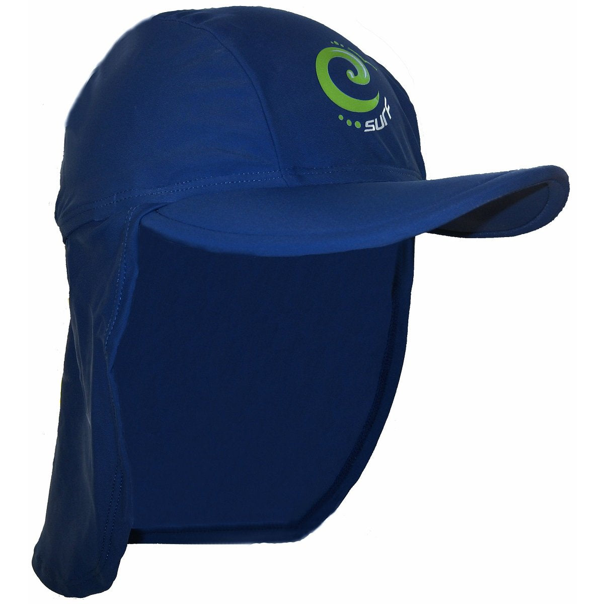 Kidz Swimmers Boys Sun Protection Legionnaire Cap UPF 50+ Estate Blue & Jasmine Green (Medium 6-10 Years)