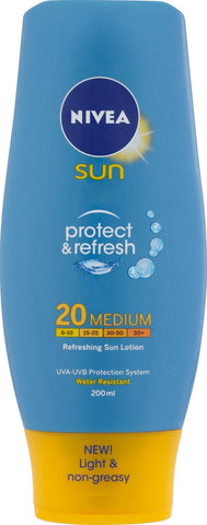 Nivea Sun Protect and Refresh Sun Lotion, 20 Medium 200 ml