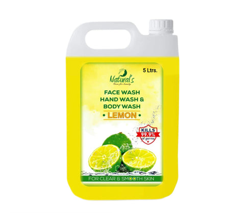 Natural's Care For Beauty Hand Wash Refill Packs in Fresh, Lemon Hand Wash, Balanced Handwash Refill 5ltr