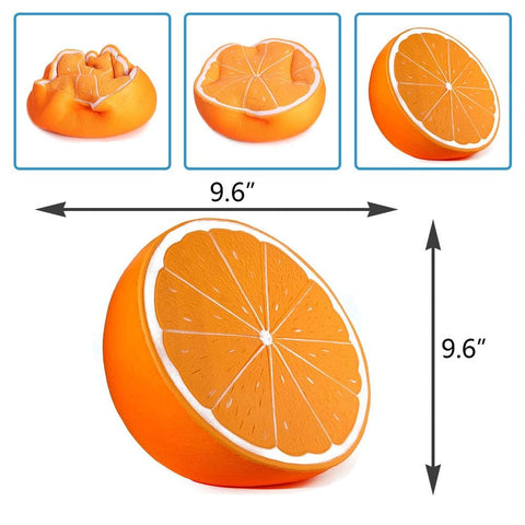 Anboor 10 Inches Squishies Orange Jumbo Kawaii Soft Slow Rising Scented Big Fruit Squishies Stress Relief Kid Toys Decoration Props