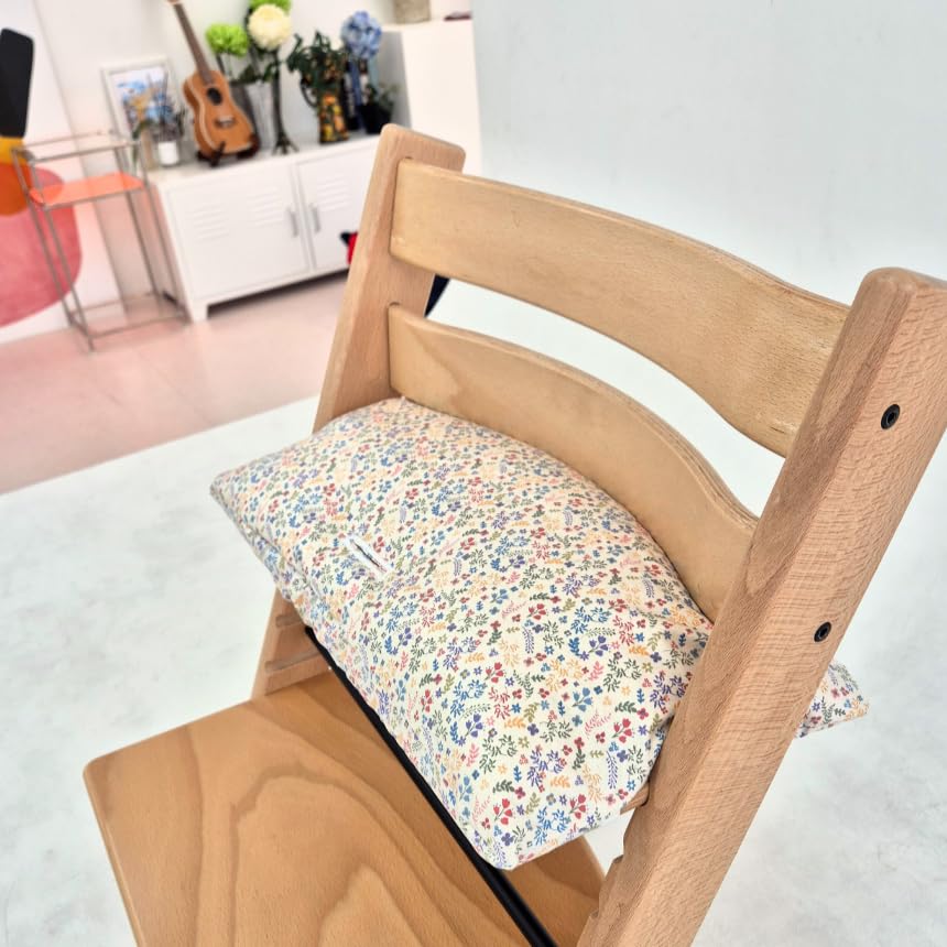 Gembebe Cushion set Compatible with Stokke Tripp Trapp High Chair (Flower Garden (Sitting Cushion Only))