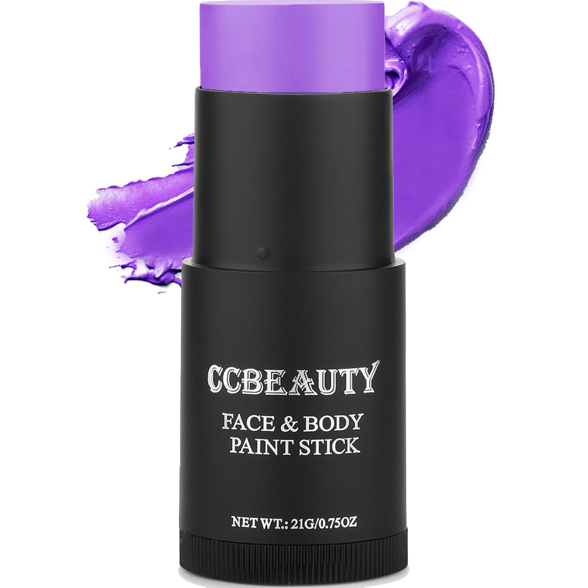 CCBeauty Purple Face Body Paint Stick, Oil Face Painting Kit Foundation Makeup, Purple Eye Black Sticks for Sports, FacePaint for Halloween Ursula Dabi Widowmaker Cosplay Costume Parties