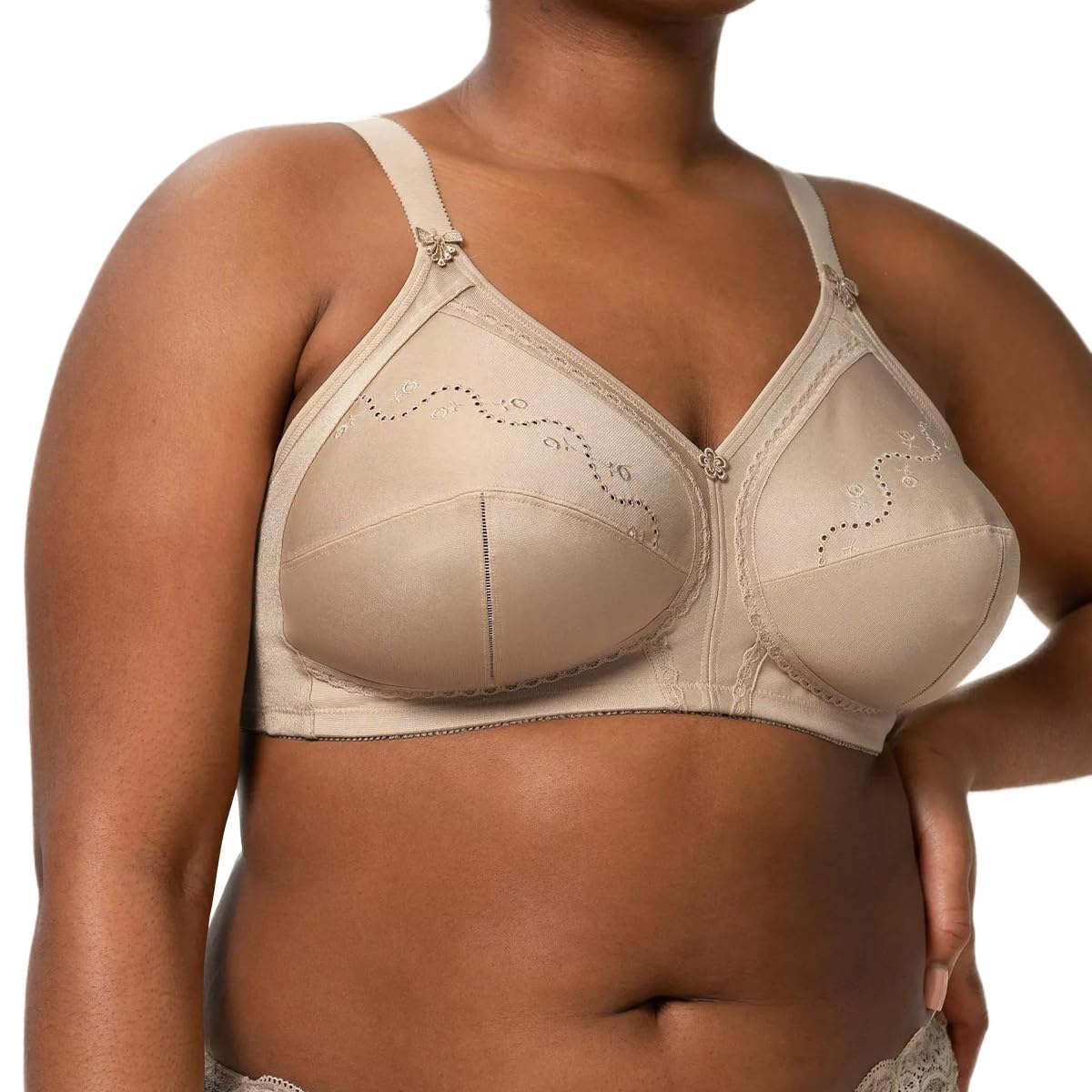 Triumph Women's Doreen + Cotton 01 N Bra, Skin, 34E