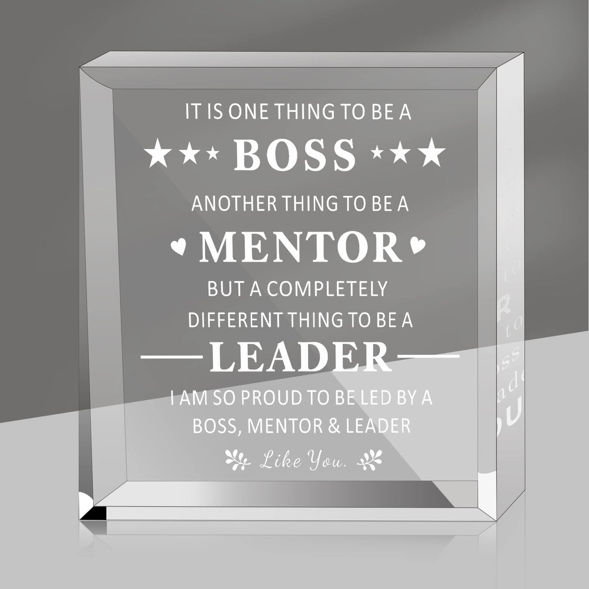 Best Boss Gifts for Men Women Acrylic Office Keepsakes Farewell Gifts for Boss Lady Supervisor Leader Retirement Leaving Going Away Birthday Appreciation Boss Day Christmas Gift for Boss Mentor PM