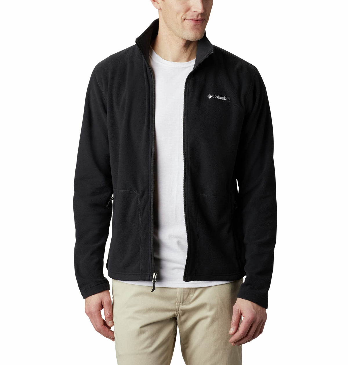 Columbia Men's Fast Trek Light Full Zip Fleece Full Zip Fleece Jacket, Black, Size L