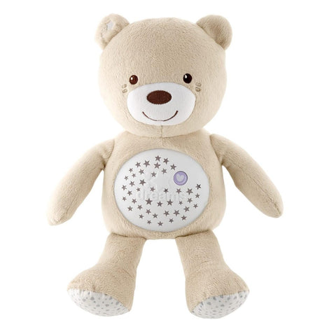 Chicco First Dreams Teddy Bear with Night Light, Neutral | Projects Stars, Lighting Effects, Relaxing Music, Calming for Baby