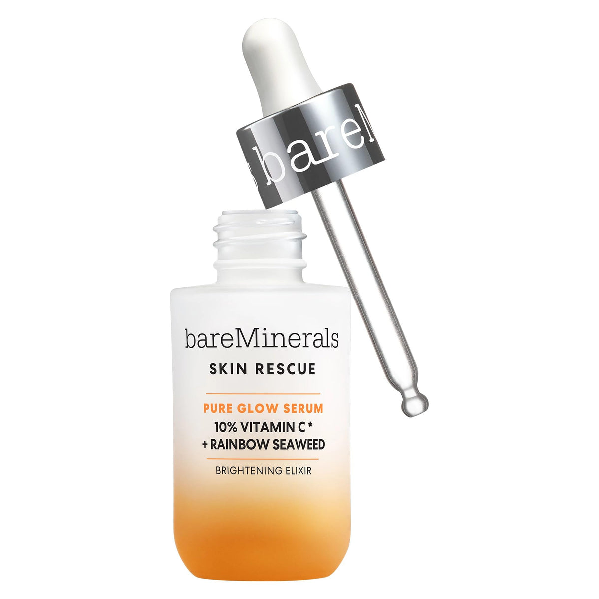 bareMinerals Skin Rescue Pure Glow Face Serum, Formulated with 10% Vitamin C Complex + Rainbow Seaweed, Brightening Vitamin C Face Serum, Sensitive Skin Safe