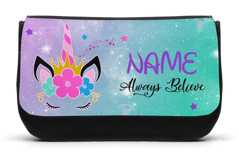 EnvyFone Personalised Unicorn Pencil Case with Any Name - Girls Pencil Case - Back to School - Gift