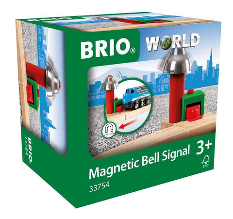 BRIO World Magnetic Railway Bell Signal for Kids Age 3 Years Up - Train Set Accessories and Add Ons