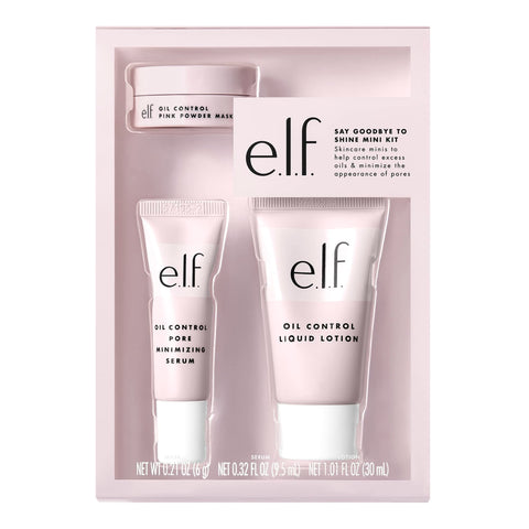 e.l.f. SKIN Say Goodbye To Shine Mini Kit, Three Skincare Minis For A Mattified, Shine-Free Complexion, Infused With Niacinamide, Vegan & Cruelty-Free