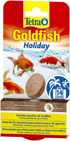 Tetra Goldfish Holiday - Holiday food for all goldfish, healthy nutrition for up to 14 days, 2 X 12 g gel food block