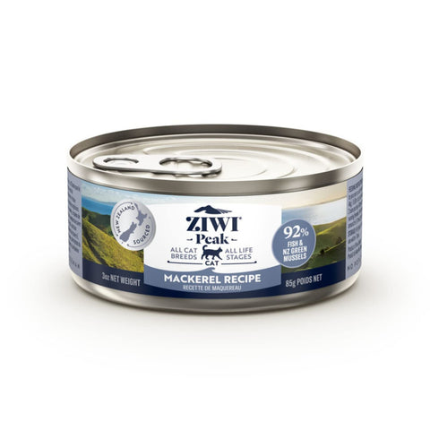 ZIWI Peak Canned Wet Cat Food - All Natural, High Protein, Grain Free, Limited Ingredient, with Superfoods (Mackerel, Case of 24, 3oz Cans)