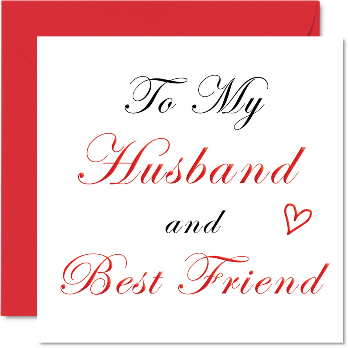 Stuff4 Special Birthday Cards for Husband - Best Friend - Romantic Happy Birthday Card for Husband from Wife Partner, Hubby Birthday Gifts, 5.7 x 5.7 Inch Valentines Anniversary Greeting Cards