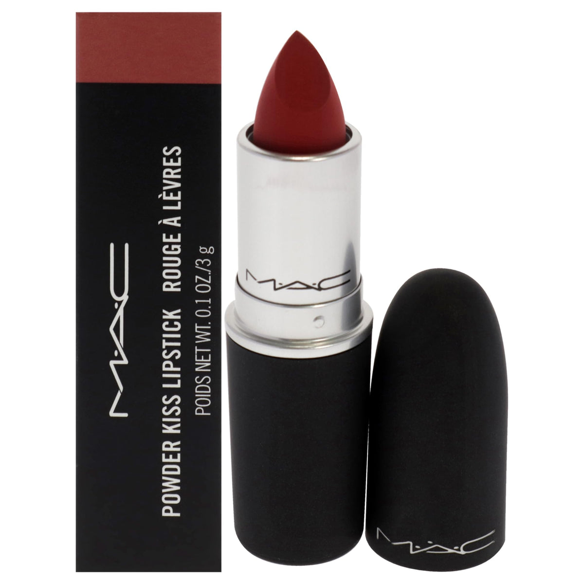 MAC Powder Kiss Lipstick - Stay Curious for Women - 0.1 oz Lipstick