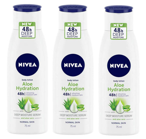 Nivea Aloe Hydration Body Lotion Combo Pack Of 3 (75ml Each)