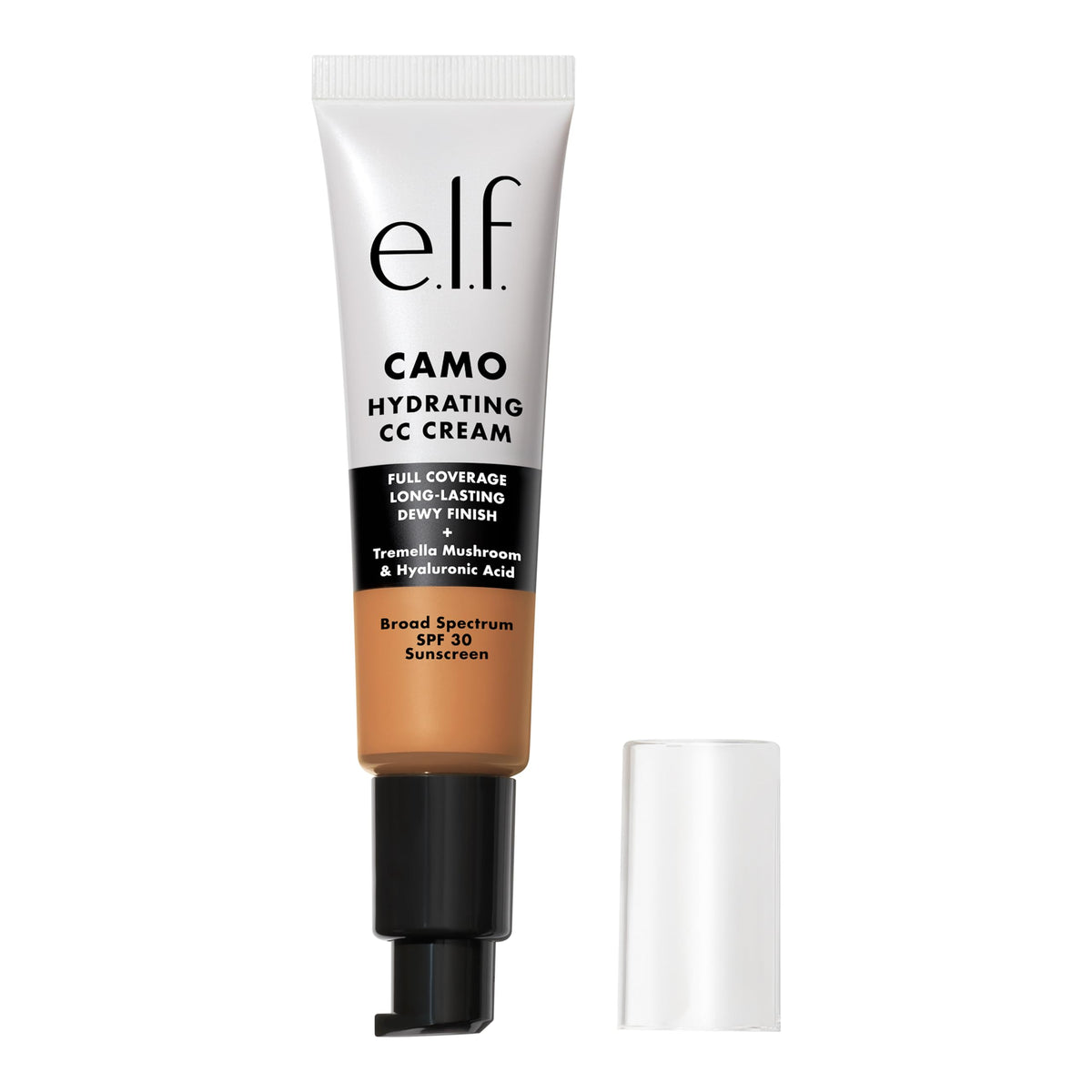 e.l.f. Camo CC Cream, SPF 30 Color-Correcting Medium-To-Full Coverage Face Foundation, Delivers An Airbrushed Finish, Vegan & Cruelty-Free, Tan 400 W