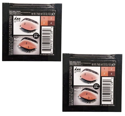 Revlon Pack of 2 Colorstay Day to Night Eyeshadow Quad, Stylish 560