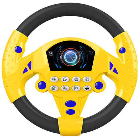 Zhongdawei Electric Toy Steering Wheel with Lights and Music,Kids Toy Steering Wheel Kids Driving Simulator Car Simulation Toy for Infant and Baby