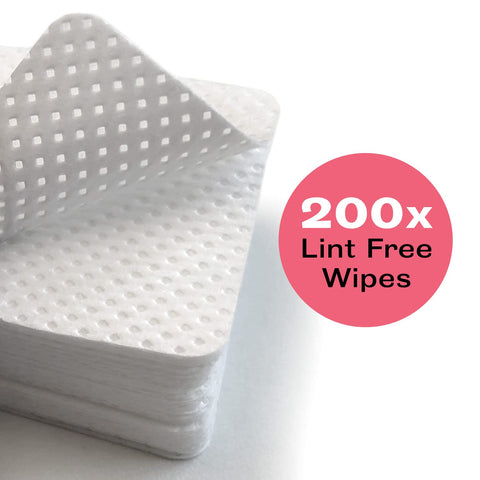 Mylee Lint-Free Nail Wipes 200pcs - Gel Removal Soft Pads for Manicure and Pedicure, Absorbent Remover Wipes, Prep, Clean & Finish Gel Nail Polish, Salon Essential for Professional & Home Use