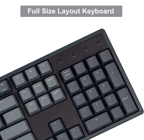 Keychron K10 Full Size Wireless Gaming Mechanical Keyboard, 104 Keys RGB LED Backlight N-Key Rollover with Gateron G Pro Red Switch, Bluetooth/USB-C Wired Aluminum Frame Keyboard for Mac/Windows