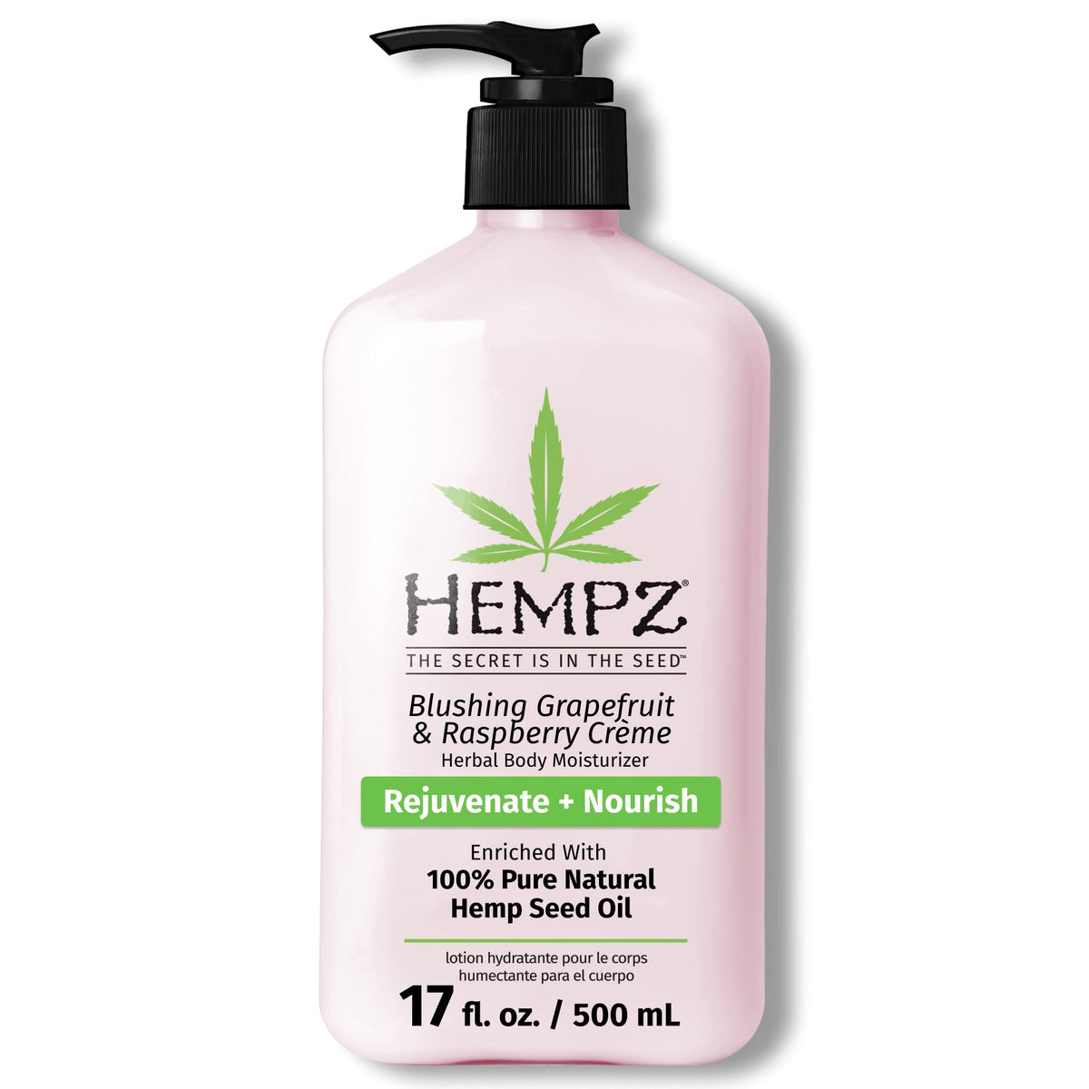 Hempz Blushing Grapefruit and Raspberry Creme Herbal Body Moisturizer For Unisex 17 oz Moisturizer