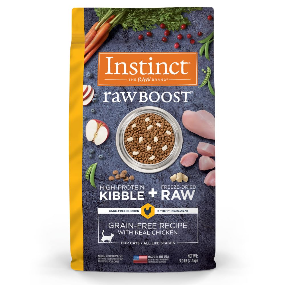 Instinct Raw Boost Grain Free Recipe with Real Chicken Natural Dry Cat Food, 5 lb. Bag