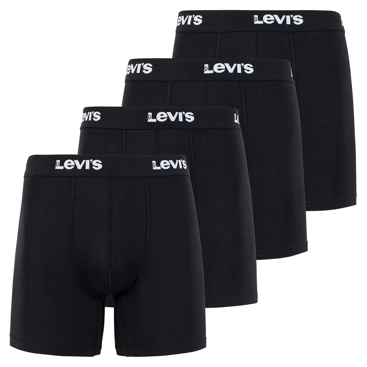 Levi's Mens Underwear Microfiber Boxer Brief for Men Ultra Soft 4 Pack