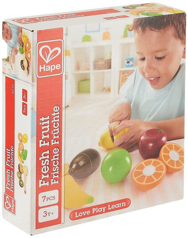 Award Winning Hape Fresh Fruit Wooden Kitchen Play Food Set For 3+ Years