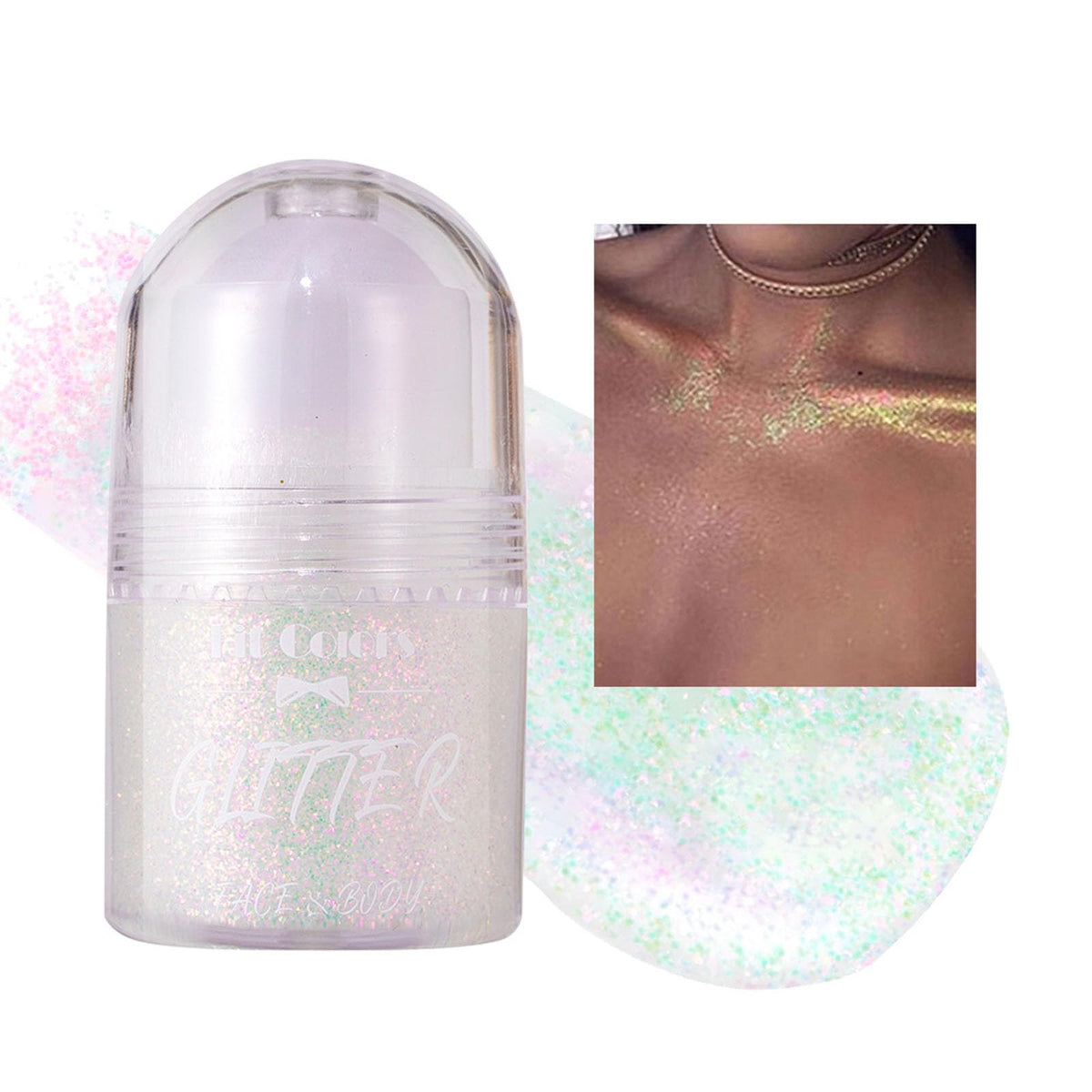 Roll-on Body Glitter Gel, Mardi Gras Mermaid Sequins Holographic Face Glitter Paint? Hair Glitter Gel Festival Accessories,Rave Party &Halloween Body Glitter Makeup for Women (#02)