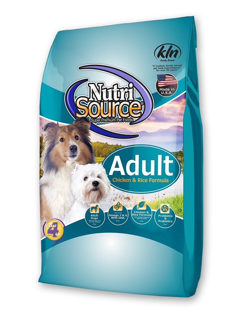 NUTRISOURCE ADULT Chicken & Rice Formula Dog Food - 5 LB. BAG