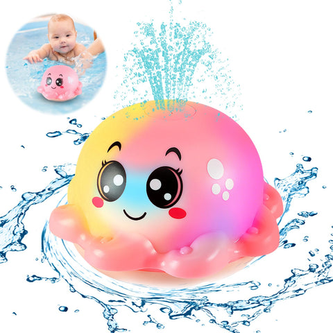 Baby Bath Toys Octopus Bathly Toy Light Up Baby Toys Bath Tub Toys Automatic Induction Spray Water Toy Gifts for Girls Boys Kids