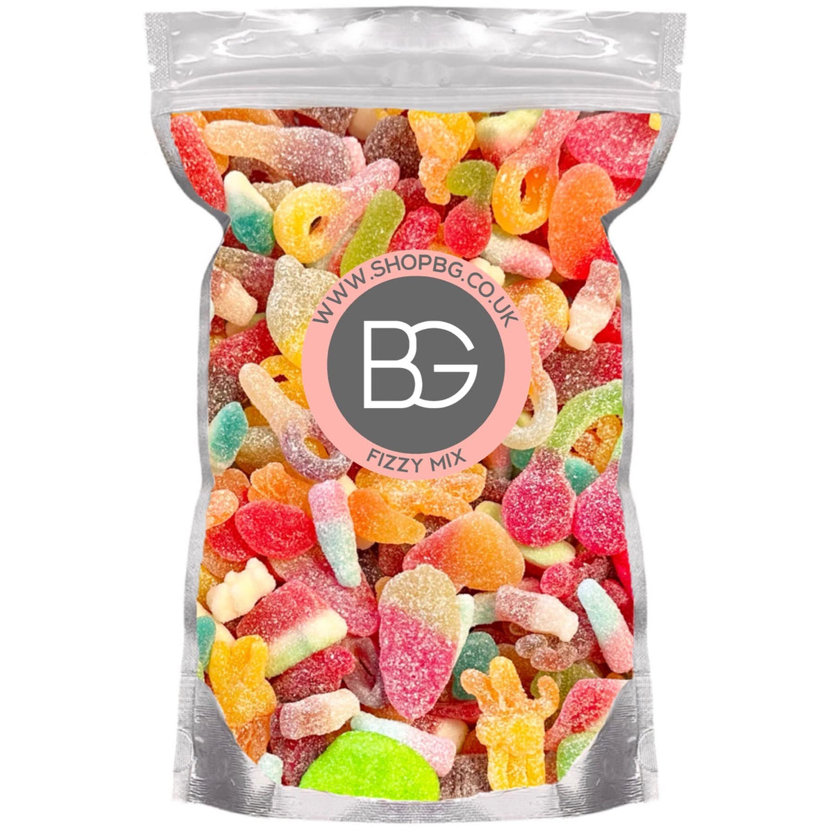 BG Fizzy Quality Pick & Mix Sweets - Large Retro Candy Sweeties 800g Pouch Sour Chewy Pick n Mix