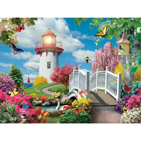 Bits and Pieces - 1000 Piece Jigsaw Puzzle for Adults - Spring Light - 1000 pc Flowers, Birds, Animals Jigsaw by Artist Alan Giana