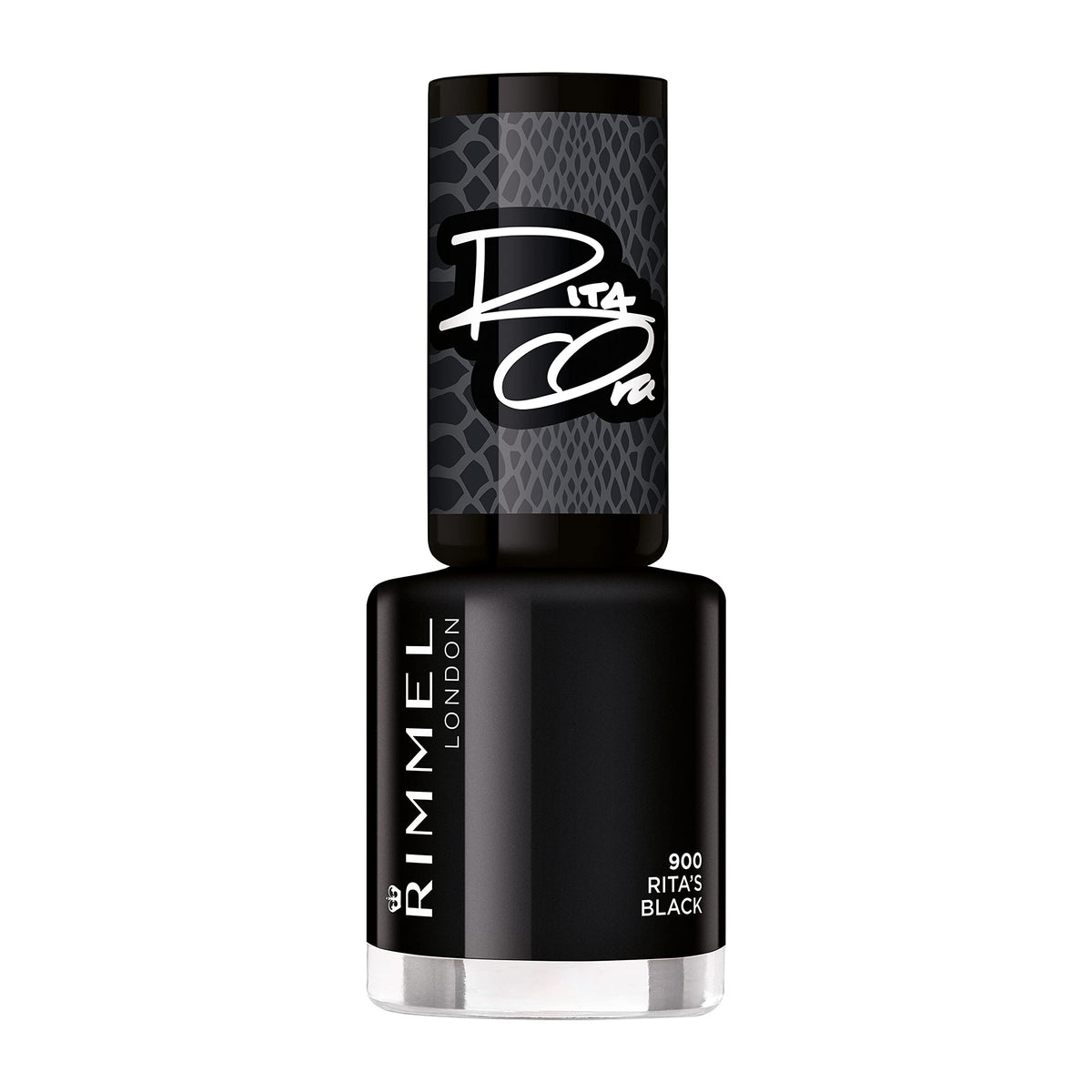 Rimmel London Rita Ora 60 Seconds Super Shine Nail Polish, 900 RITAS BLACK, 8 ml, Packaging May Vary