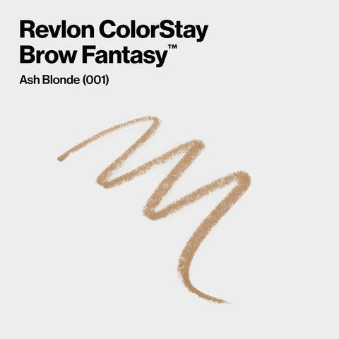 Revlon ColorStay Brow Fantasy, All In One Eyebrow Powder Pencil with Shaping Clear Gel, Gel Infused with Panthenol, Smudge-proof, 16HR Visibly Full Brows, 101 Ash Blonde