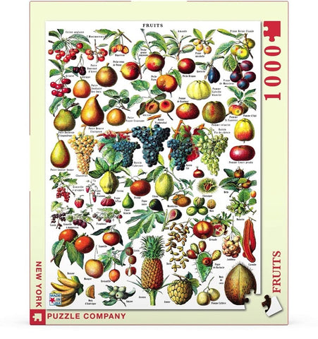 New York Puzzle Company - Vintage Images Fruits - 1000 Piece Jigsaw Puzzle for Adults by Adolphe Philip Millot