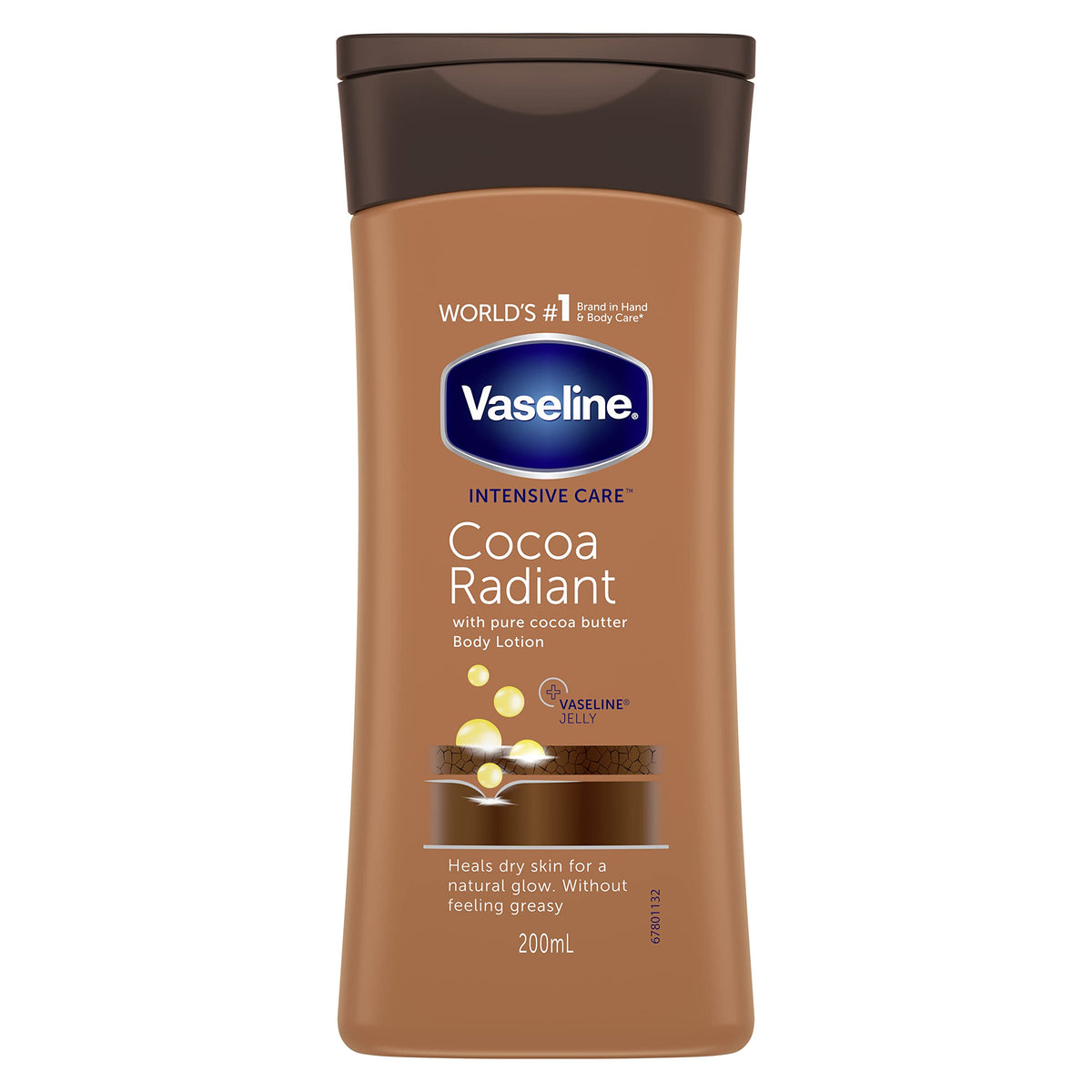 Vaseline Essential Moisture Cocoa Radiant Lotion 200 ml, (Pack of 1)