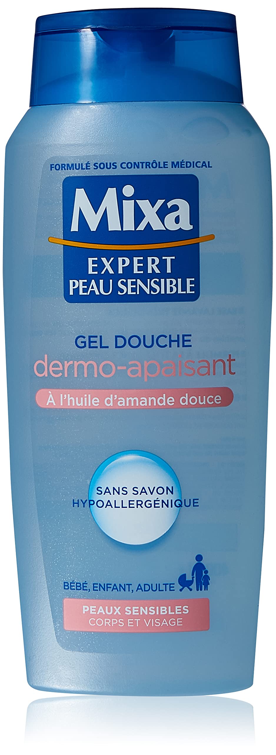 Mixa Dermo Soothing Shower Gel with Almond Oil, 1 Piece x 400 ml