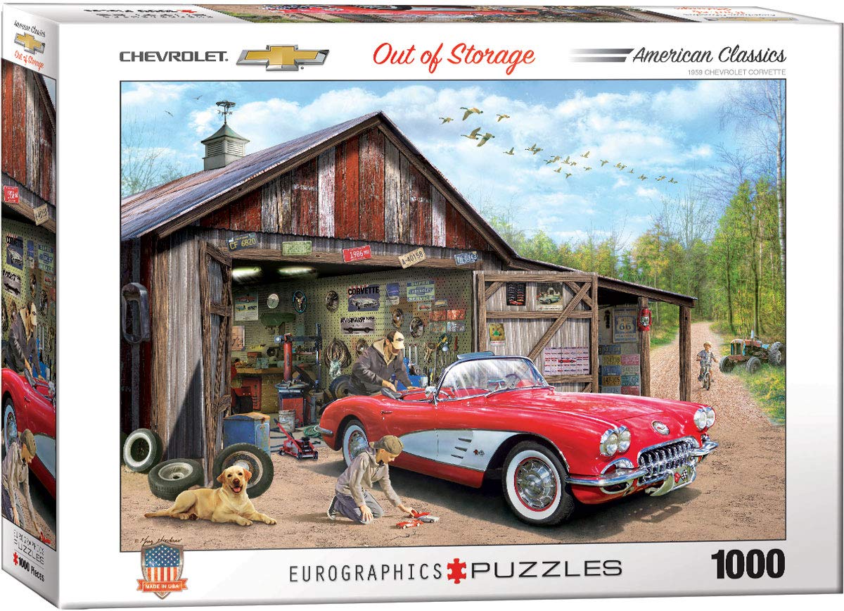 Out of Storage (1959 Corvette) by Greg Girdano 1000-Piece Puzzle