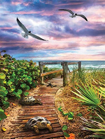 SUNSOUT INC - Path to The Beach - 500 pc Jigsaw Puzzle by Artist: Celebrate Life Gallery - Finished Size 18" x 24" - MPN# 30102