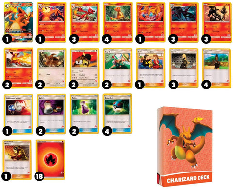 Pokemon Charizard Deck | Ready to Play 60 Card Starter Deck | Includes Charizard GX | Perfect for Beginners Charizard Theme Deck |