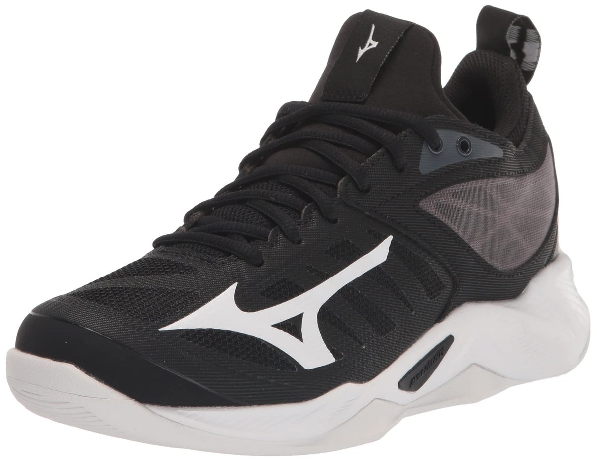 Mizuno Women's Wave Dimension Volleyball Shoe, Black-White, 10