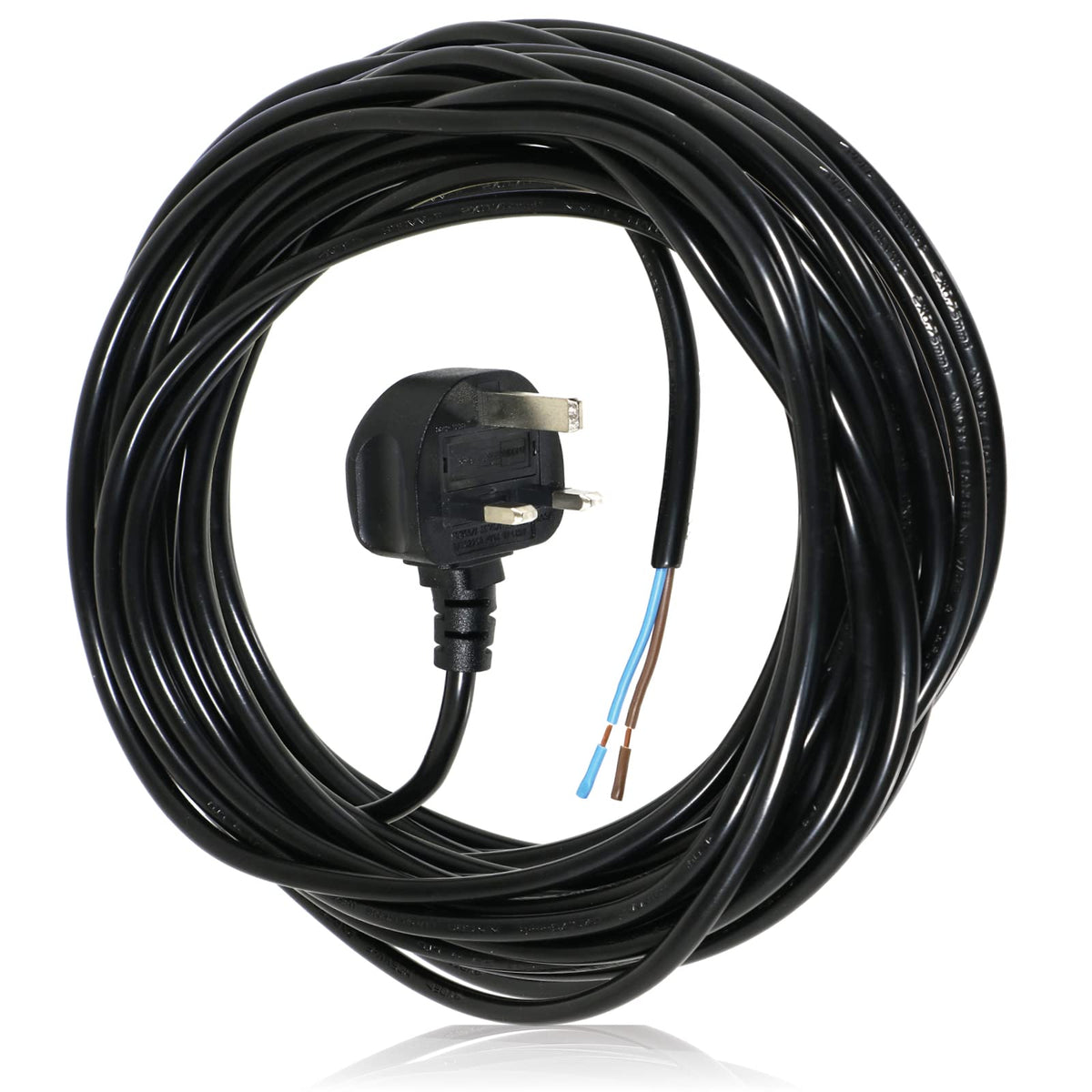 SPARES2GO XL Extra Long 12M Metre Black Cable Mains Power Lead for Shark Vacuum Cleaner (UK Plug)