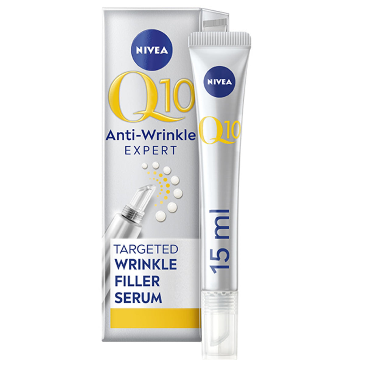 NIVEA Q10 Anti-Wrinkle Power Expert Wrinkle Filler Serum (15ml), Face Serum with Pure Coenzyme Q10 and Bioxifill Peptides Reduces Fine Lines and Wrinkles in 5 Minutes