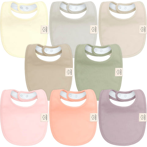 8-Pack Organic Baby Bibs for Boys, Girls - Soft Cotton Drooling and Teething Baby Bibs, Baby Girl Bibs, Baby Boy Bibs, Baby Drool Bibs for Baby Girl, Boy, Newborn Infant Bibs (Embrace)