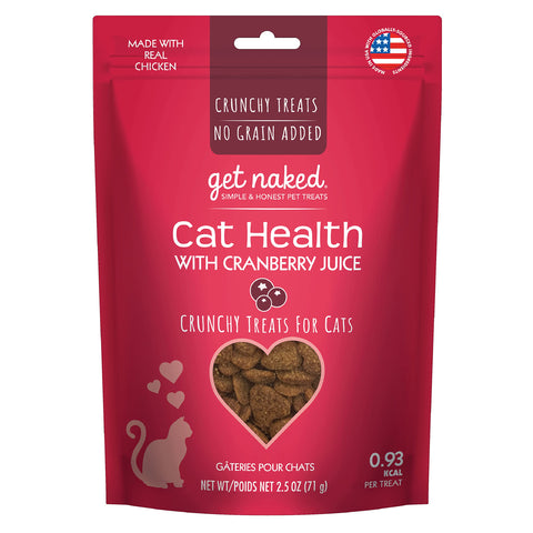 Get Naked Urinary Health Crunchy Treats For Cats, Cranberries, (1 Pouch), 2.5 Oz