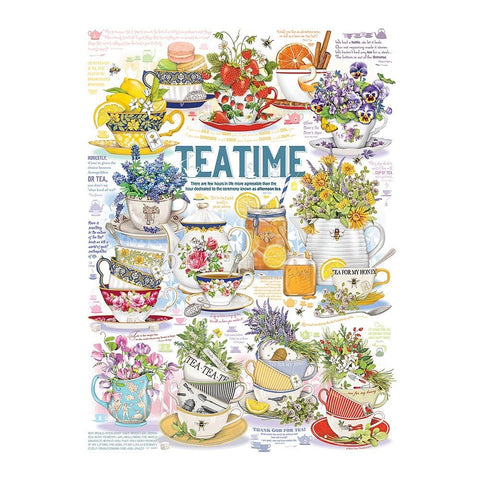 Cobble Hill 1000 Piece Puzzle - Tea Time - Sample Poster Included