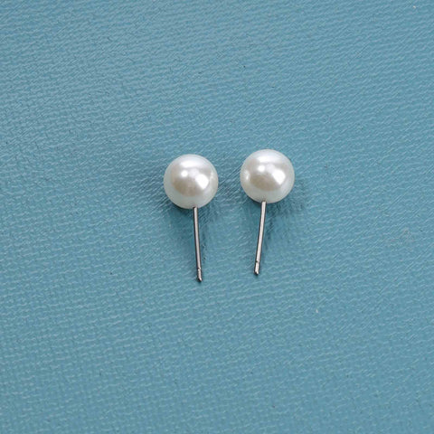 Yheakne Boho Pearl Studs Earrings Tiny Pearl Earrings Minimalist Earrings Pearl Simple Studs Jewelry for Women and Girls Bridesmaid Gifts